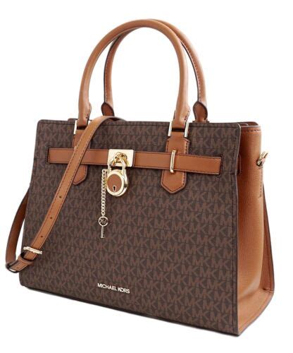 michael kors damen hamilton business tasche braun